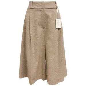 Peserico Tan Wool Bermuda Culottes